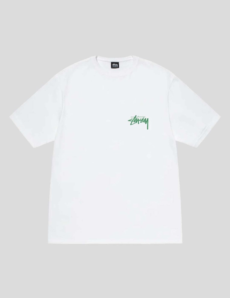 STUSSY tiki tee white